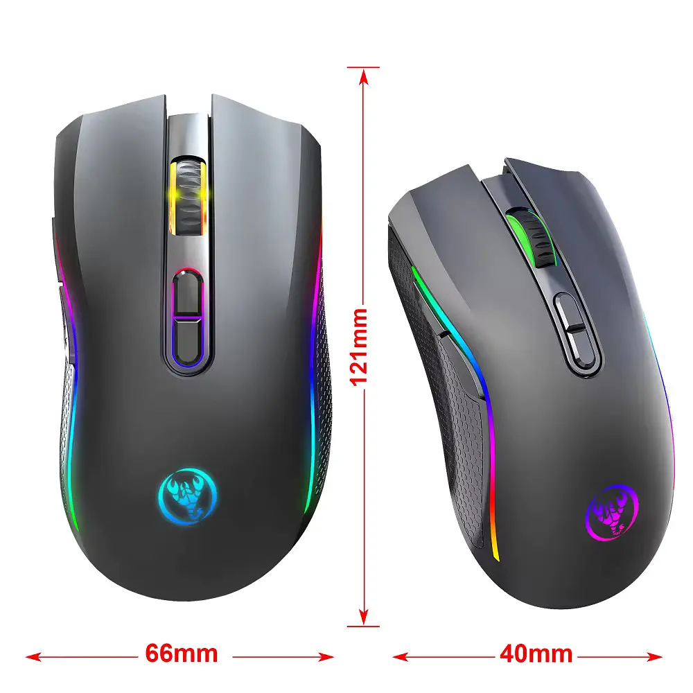 Миша бездротова HXSJ T69 2,4G Hz Black - фото 4
