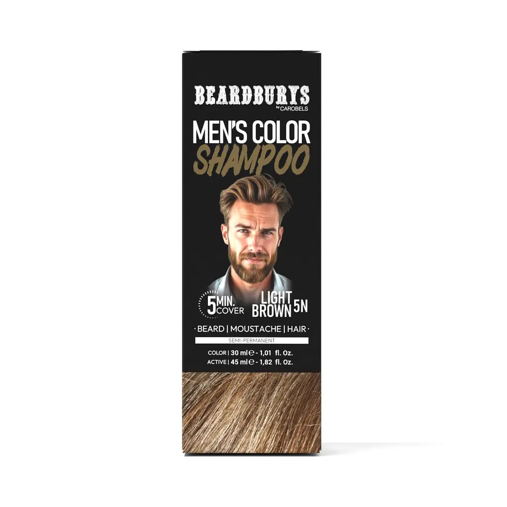 Шампунь камуфлюючий Beardburys Men's Color Shampoo Light Brown 5N світло-коричневий - фото 2
