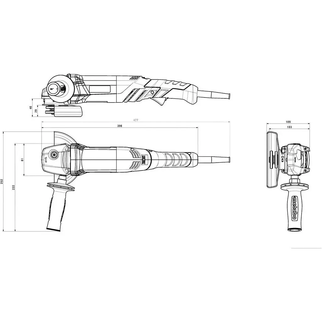 Кутова шліфмашина Metabo WEV 1500-125 RT (601243000) [135527] - фото 7