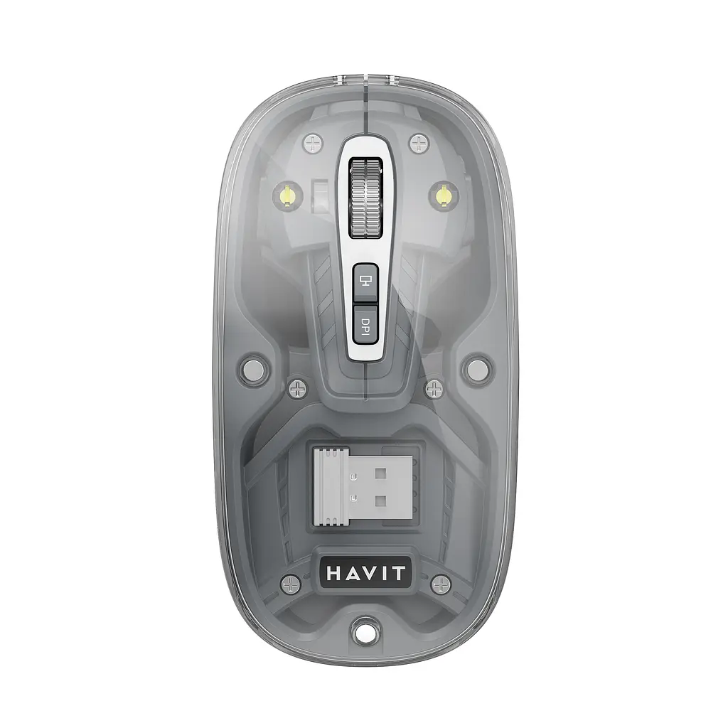 Бездротова миша дворежимна HAVIT MS62WB Pro Transparent Gray HAVIT (29124-000)