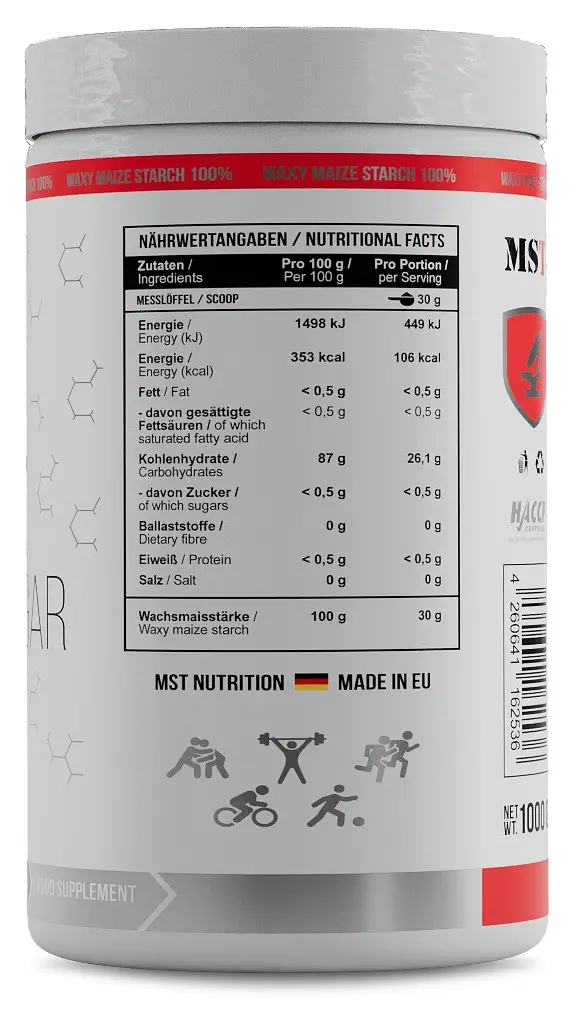 MST® Вуглеводи з Воскової Кукурудзи без цукру Waxy Maize - 1000 г - фото 2