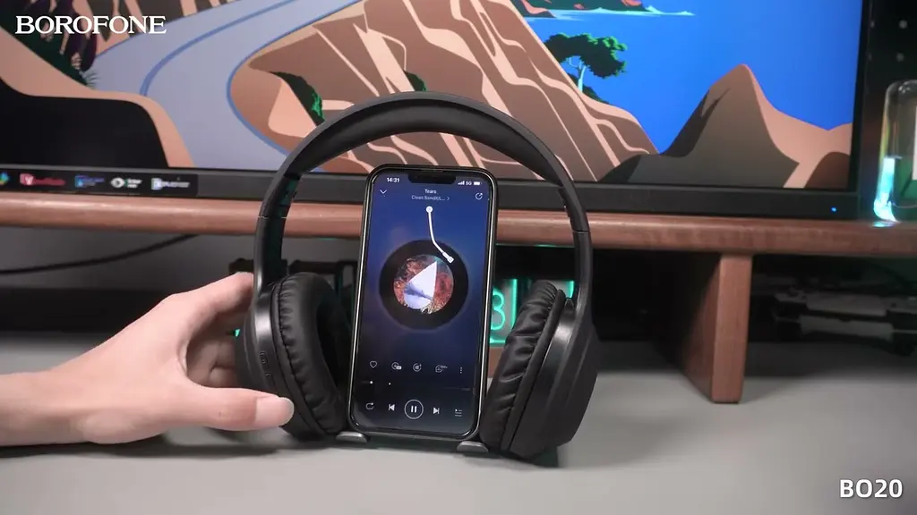 Блютуз Стерео Гарнитура Borofone BO20 Черный - фото 2