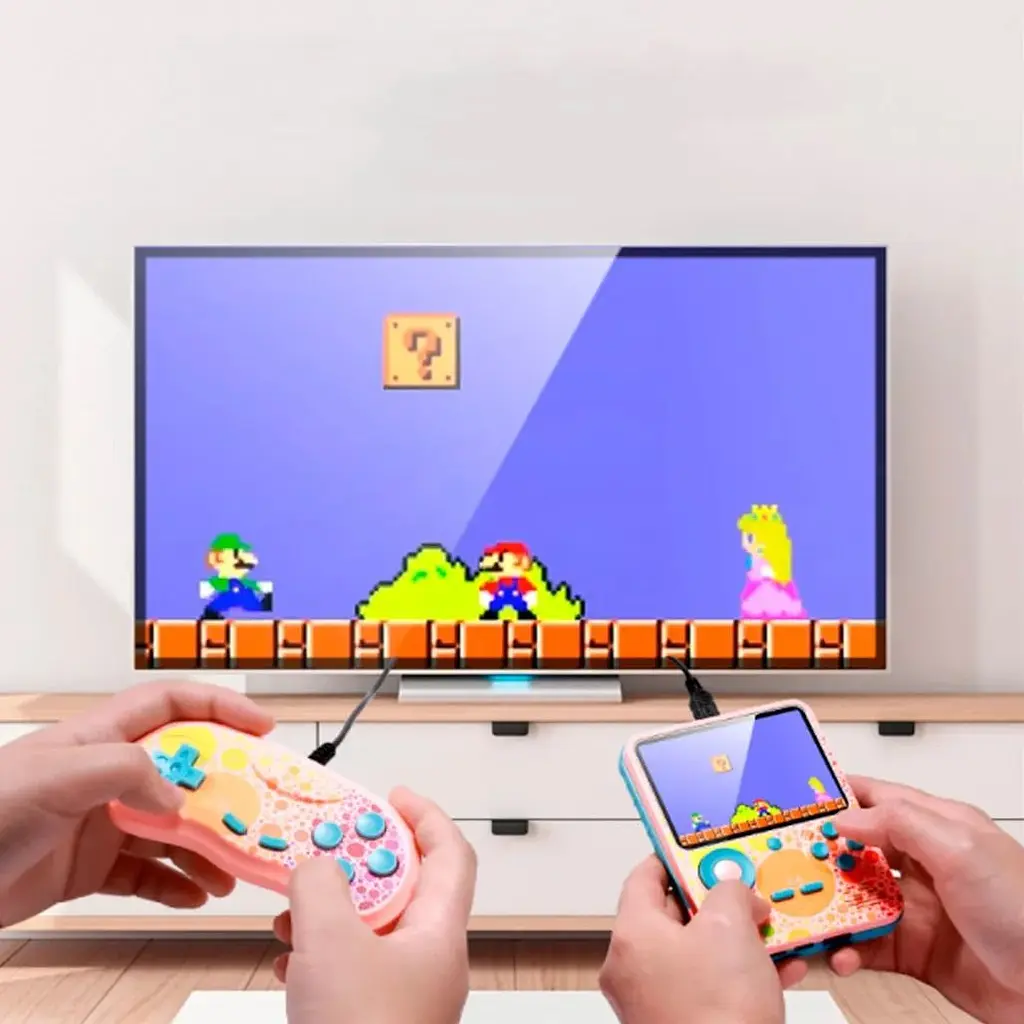 Ретро ігрова приставка SUP G6 Game Box Portable 500-games + Powerbank Pink [85277] - фото 5