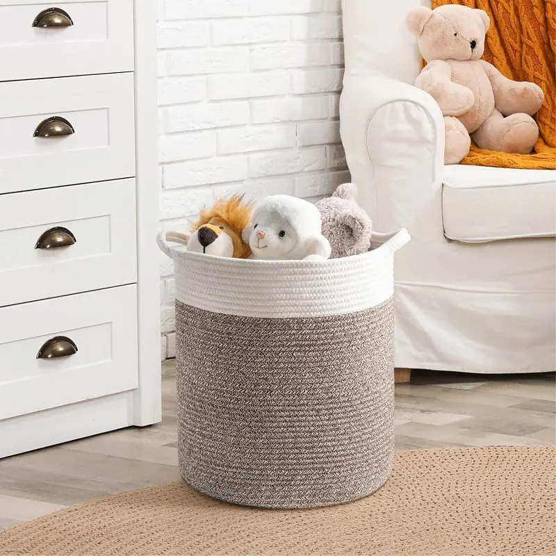 Корзина Органайзер Lovely Svi для хранения белья и игрушек 35×41 см Светло-коричневый (11032024) - фото 2
