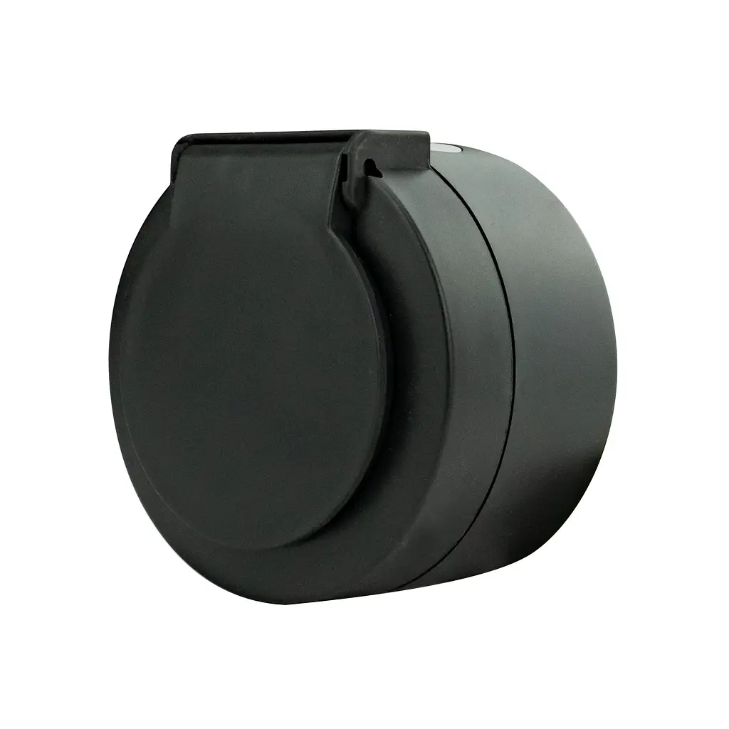 Розетка Ovivo Electric xOne з заземленням та кришкою антрацит - фото 6