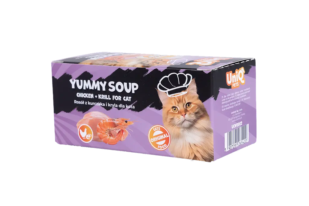 Смачний суп для кішок UNIQ PETS CAT WET FOOD ROYAL CHICKEN з куркою та крилем, 30 г - фото 2