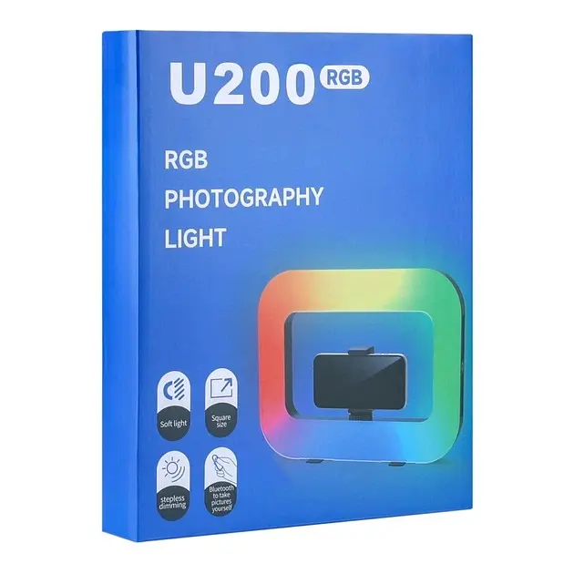 Студійна LED Лампа RGB U200 ємністю 4000mAh 3 кріплення для смартфона типу Cold Shoe потужністью 20вт
- фото 4