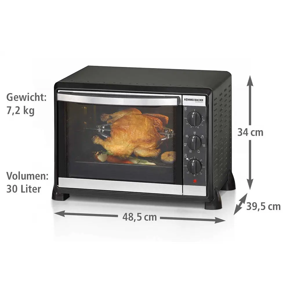 Электропечь с грилем Rommelsbacher BG 1550, 30 л - фото 8