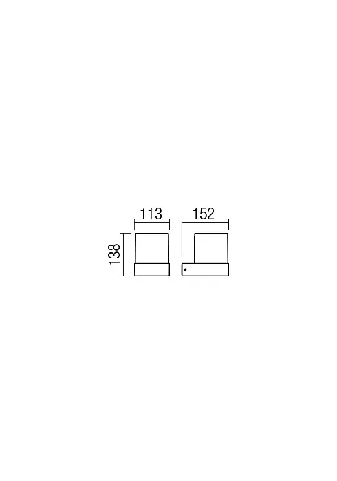 Бра вуличне CUBE AP LED SMD 7W IP54 DG 3000K (5.1.2) Redo 9559 - фото 2