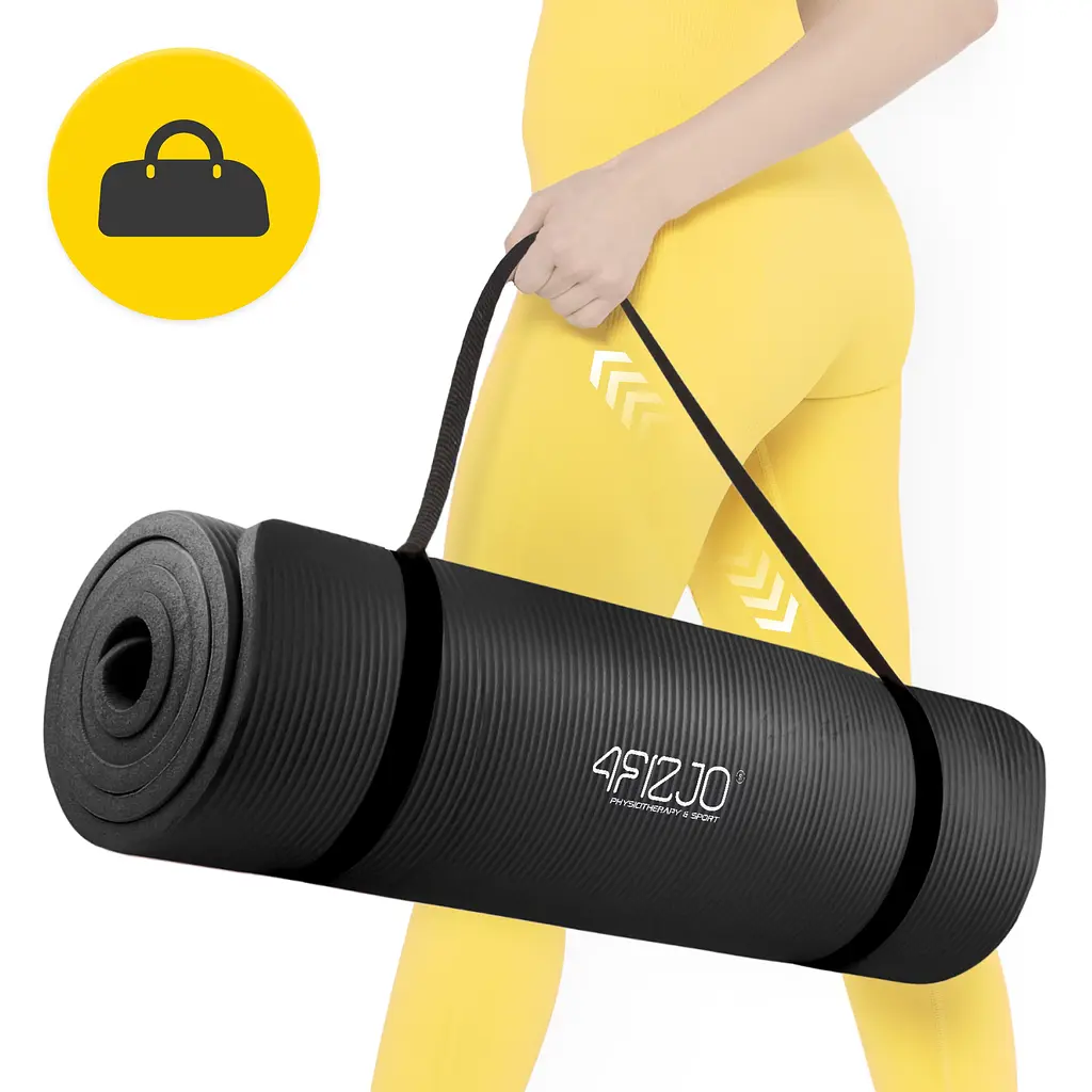 Килимок (мат) спортивний 4FIZJO NBR 190 x 100 x 1.5 см для йоги та фітнесу Black (P-5905973407120) - фото 10