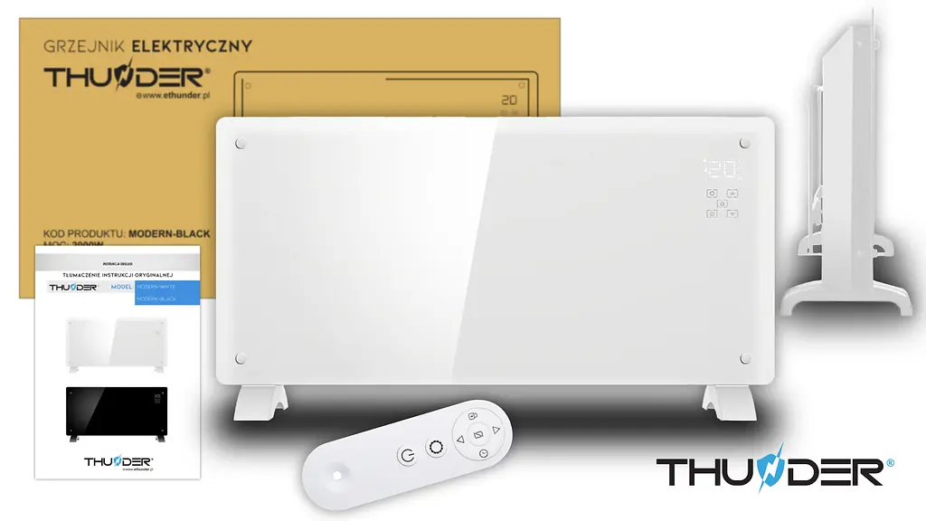 Конвекторный обогреватель Kidwell Thunder Modern 2в1 2000W Wi-Fi White - фото 5