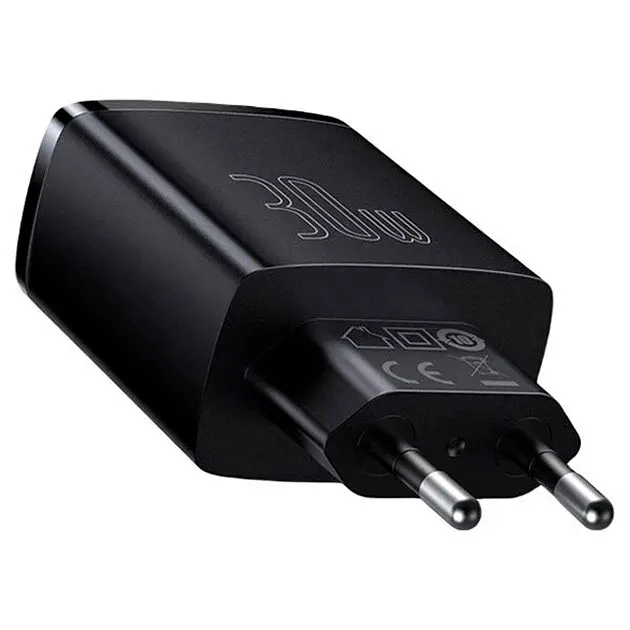Зарядное устройство адаптер питания на 3 порта Baseus Cube Fast Charger 2U+C 30 W черный - фото 3