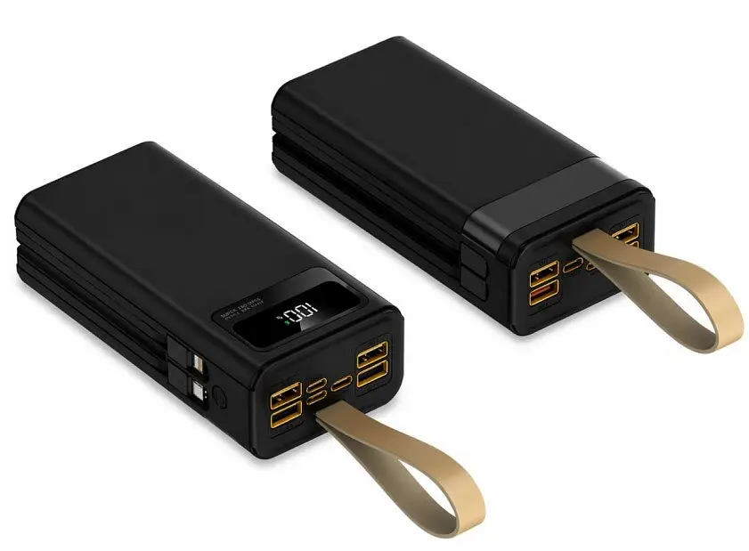 Портативний повербанк No Brand Power Bank Fast Charge 40000 mAh Чорний (2104619131) - фото 3