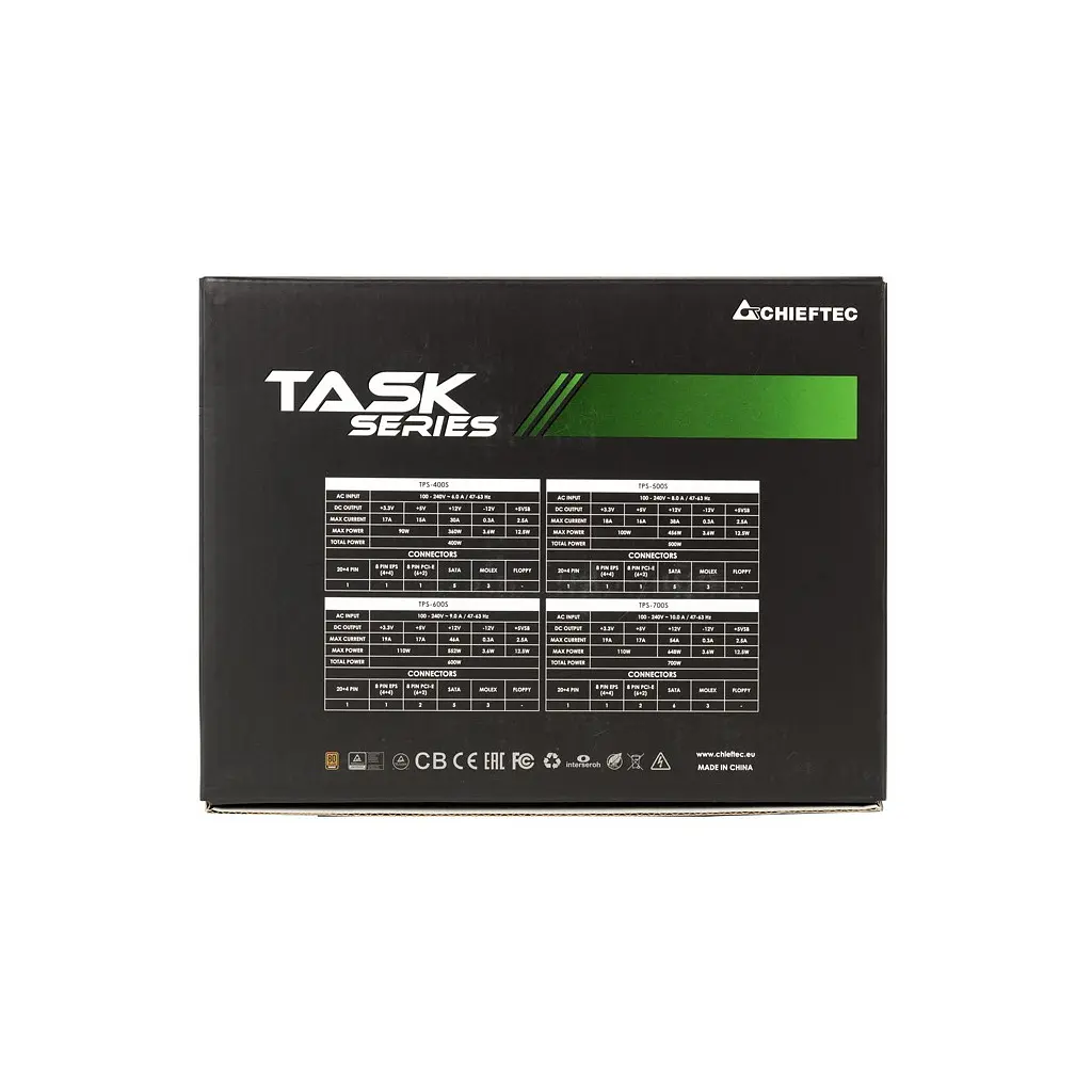Блок живлення Chieftec 600W TASK (TPS-600S) - фото 6