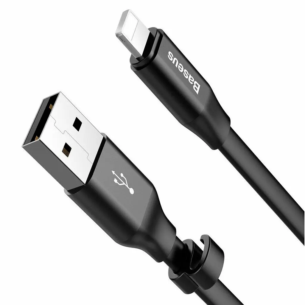 Кабель Baseus Nimble Portable USB to Lightning 0.23m Black (CALMBJ-B01) [86088] - фото 2
