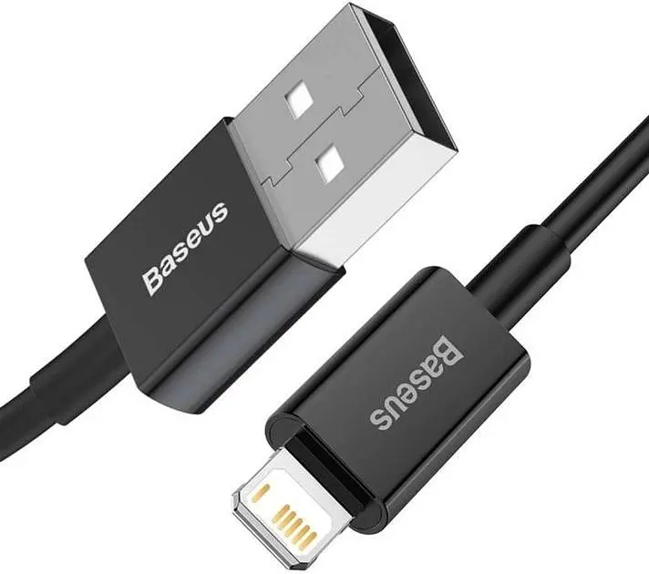 Кабель Baseus Superior Series Fast Charging Data Cable USB to iP 2.4 A 2m Black (CALYS-C01) - фото 2
