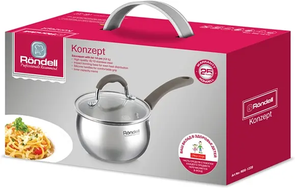 Ковш з кришкою Rondell Konzept 14 см, 1,1 л (RDS-1228) - фото 5