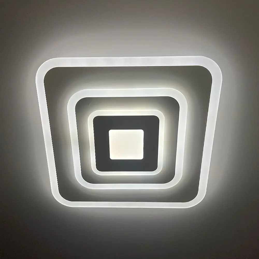 Cвітильник LED з матовим акрилом білого кольору 35х35 см | Line F | Арт. 2234-350 WT - фото 3