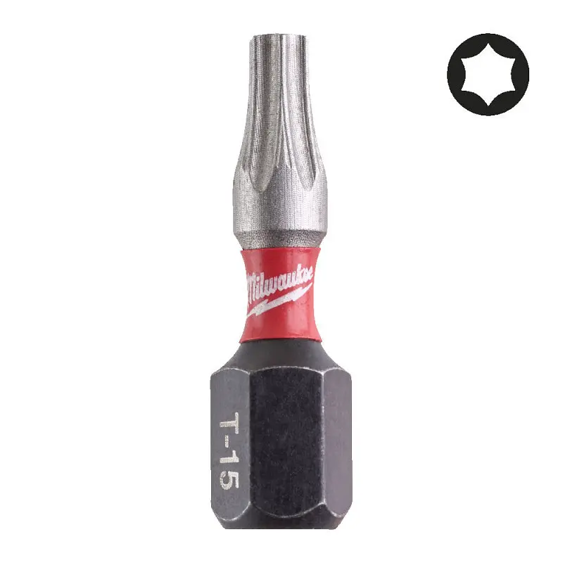 Біта SHOCKWAVE MILWAUKEE, TX15, 25мм, (25 шт), пластикова коробка - фото 3