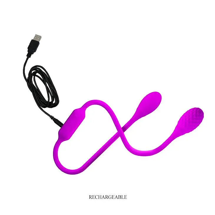 Двусторонний вибратор Pretty Love Dream Lovers Whip 65.5 см розовый - фото 8