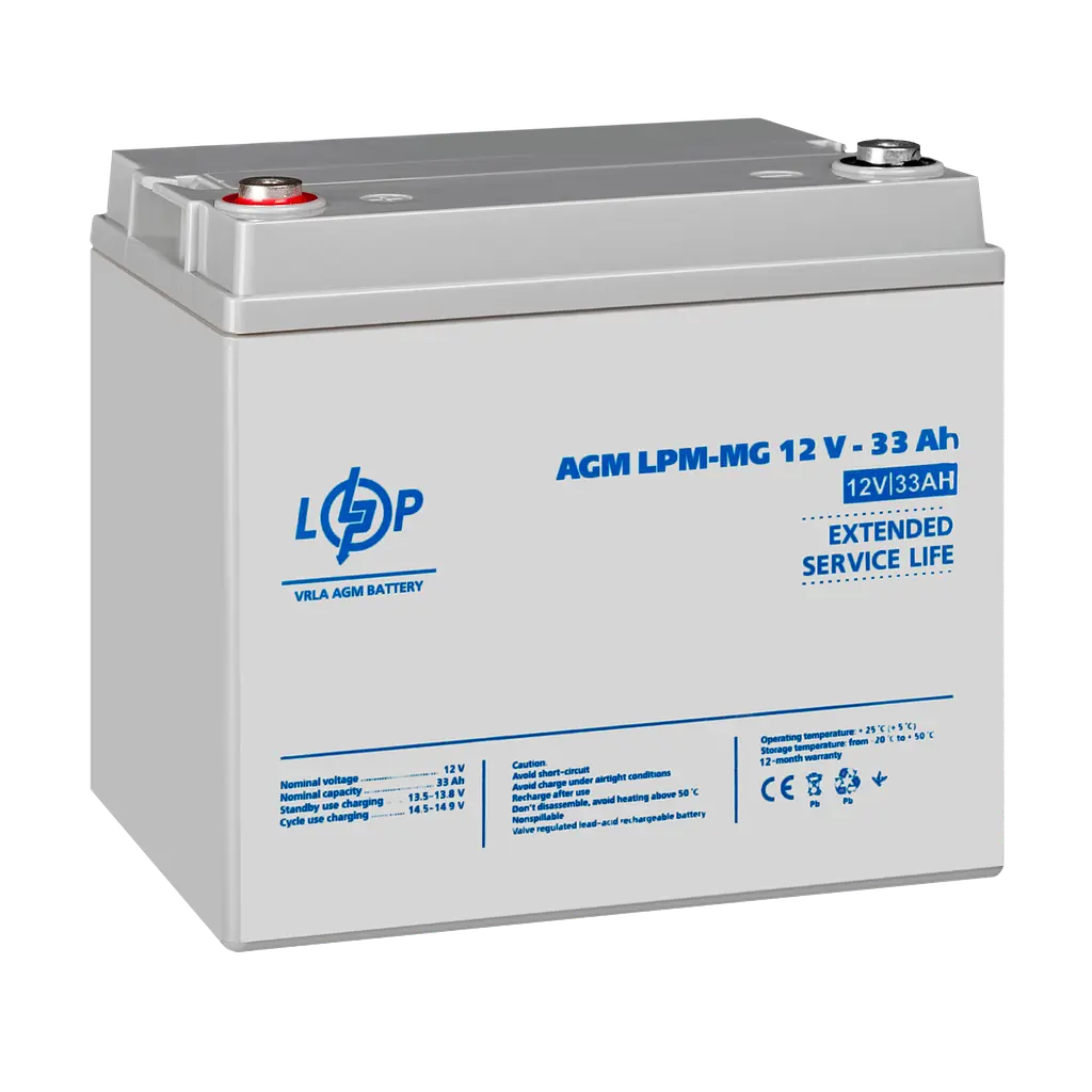 Аккумулятор мультигелевый LPM-MG 12V - 33 Ah - фото 3