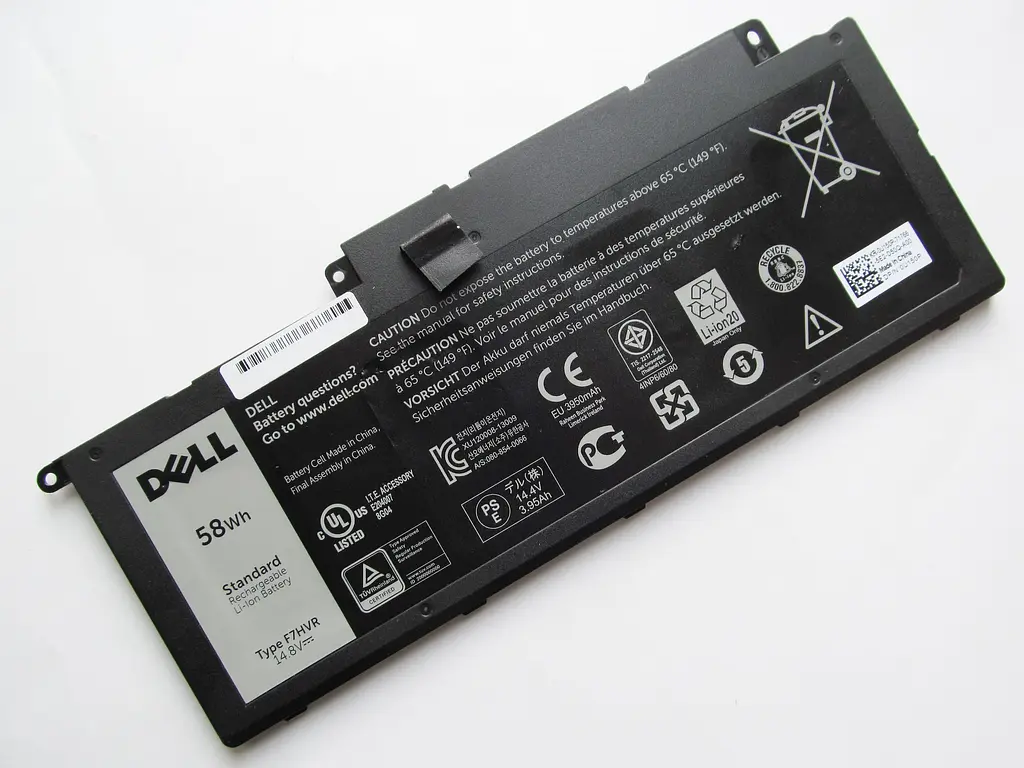 Акумулятор для ноутбука Dell Inspiron 15-7537 F7HVR, 58Wh (3800 mAh), 4cell, 14.8V, Li-ion, чорний - фото 3