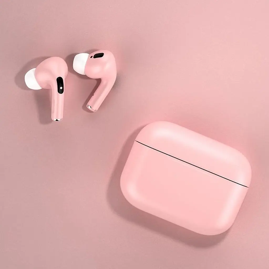 Наушники беспроводные TWS Airpod 3 с боксом для зарядки Pink (au210) - фото 2