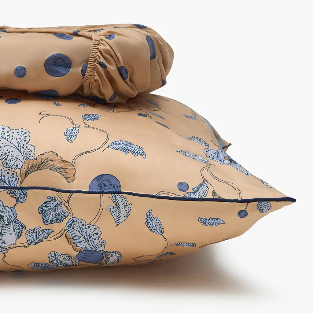 Простирадло на резинці MBM HOME Теплий ліс сатин 160x200 см пісочне (BL-FS-67 WARM SAND/PRINT) - фото 3