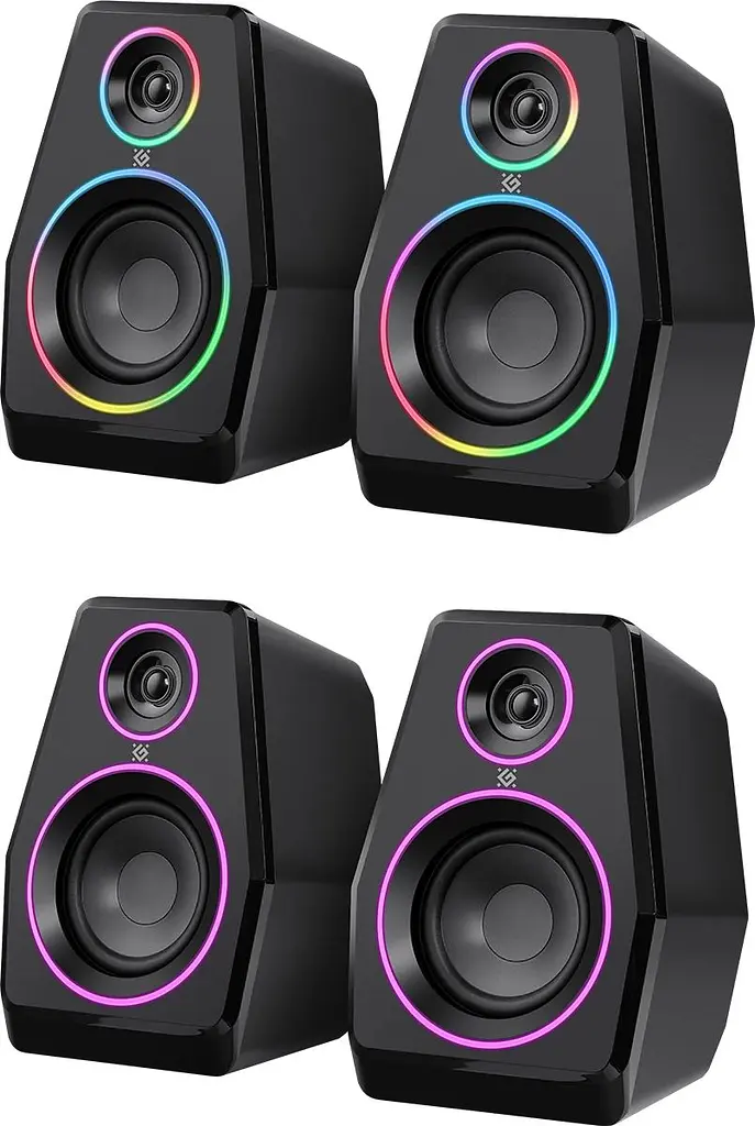 Акустична система 2.0 Defender Solar 10, 10Вт, Bluetooth, RGB підсвітка, USB, чорна (65940) - фото 3