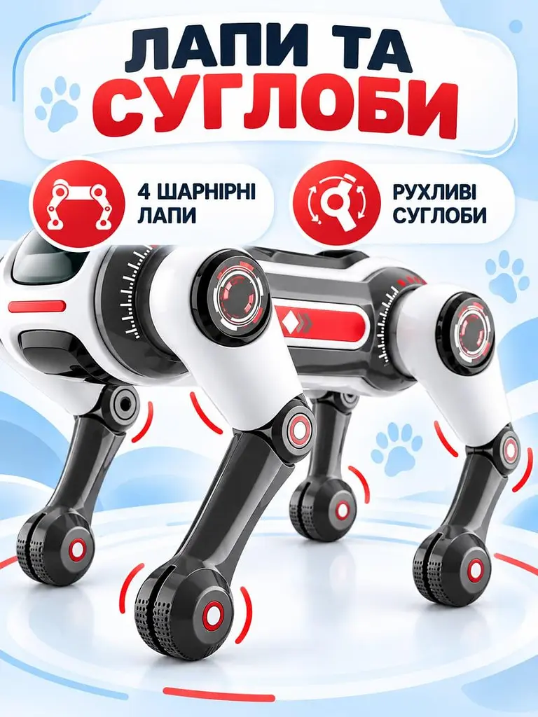 Робот-собака Smart Dog 1508D інтерактивна іграшка з пультом AI голосовим керуванням та програмованими командами (52836221) - фото 6