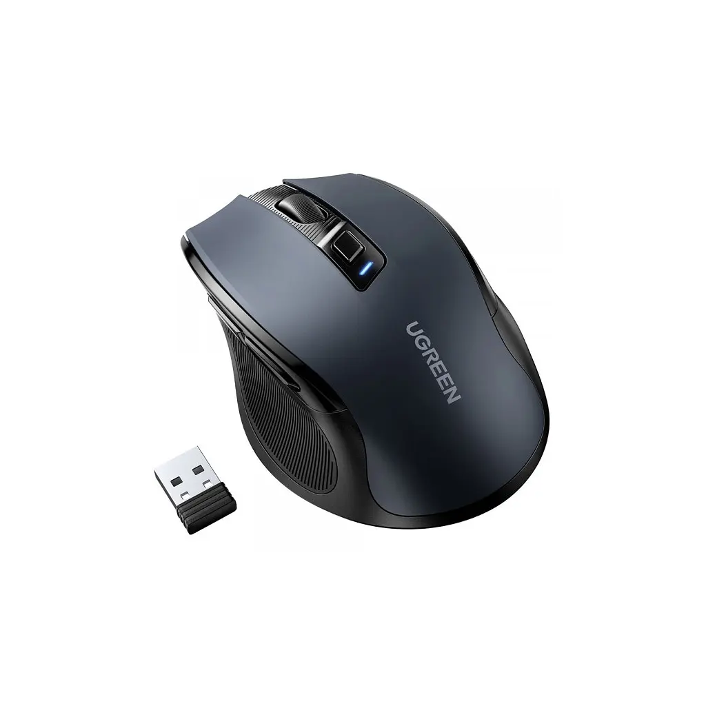 Мишка Ugreen MU006 Ergonomic Wireless Gray/Black (15063) - фото 3