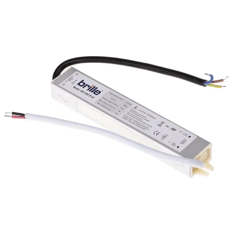 Блок живлення Brille вологозахищений LED dr-15W IP-67 AC 170-250V DC 12V - фото 2