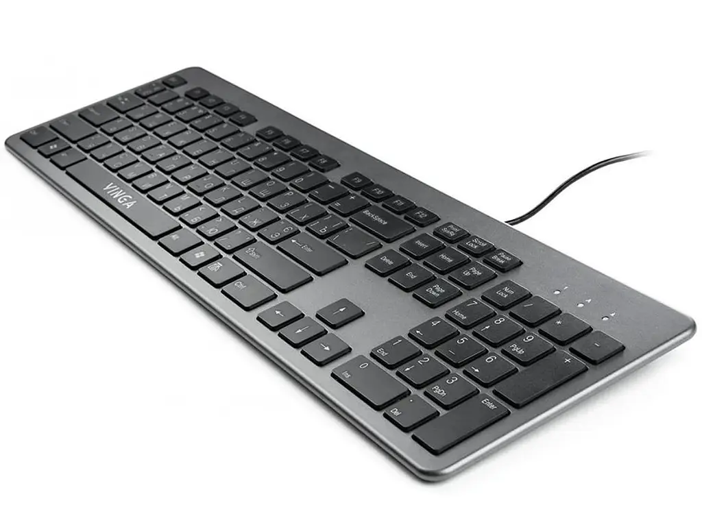 Клавіатура Vinga KB735 black-grey (KB735 black-grey) - фото 4