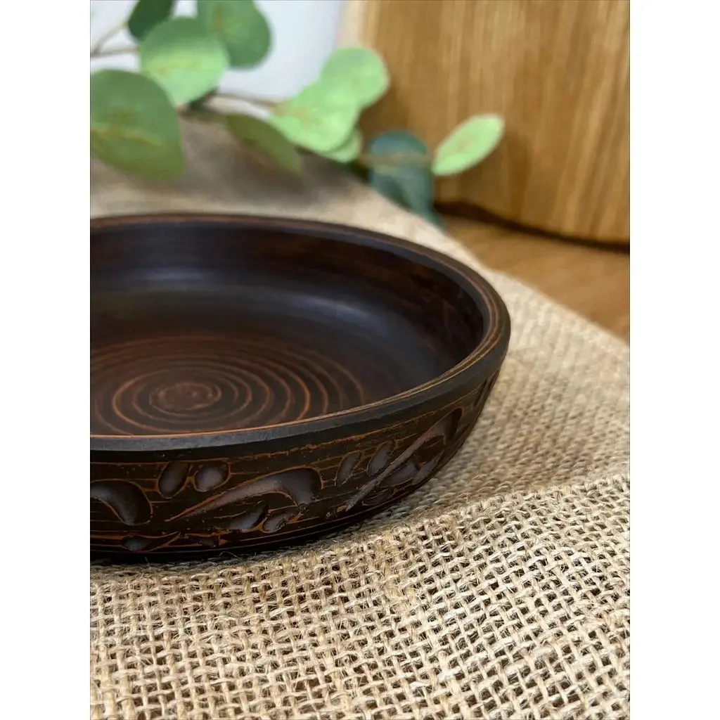 Кеца керамічна (глиняна) різьблена Декор  15 см  - фото 7