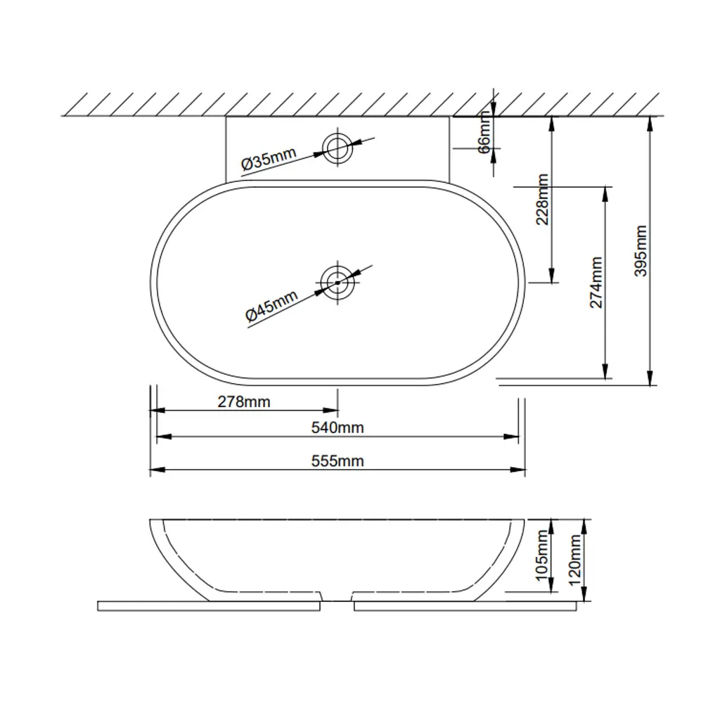 Умивальник Qtap Cardinal 565x400x130 White QT0411K177WN, Білий - фото 2
