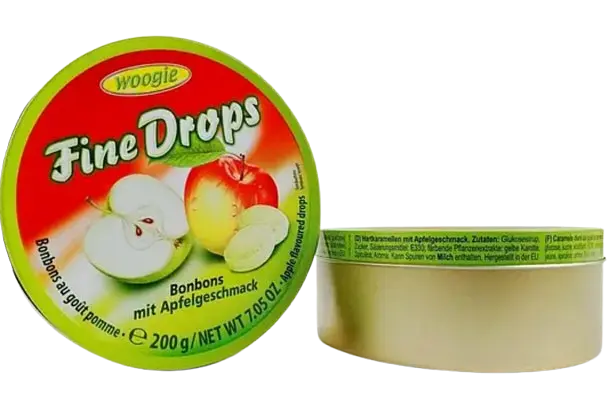 Льодяники Woogie Fine Drops зі смаком яблука 200г - фото 5