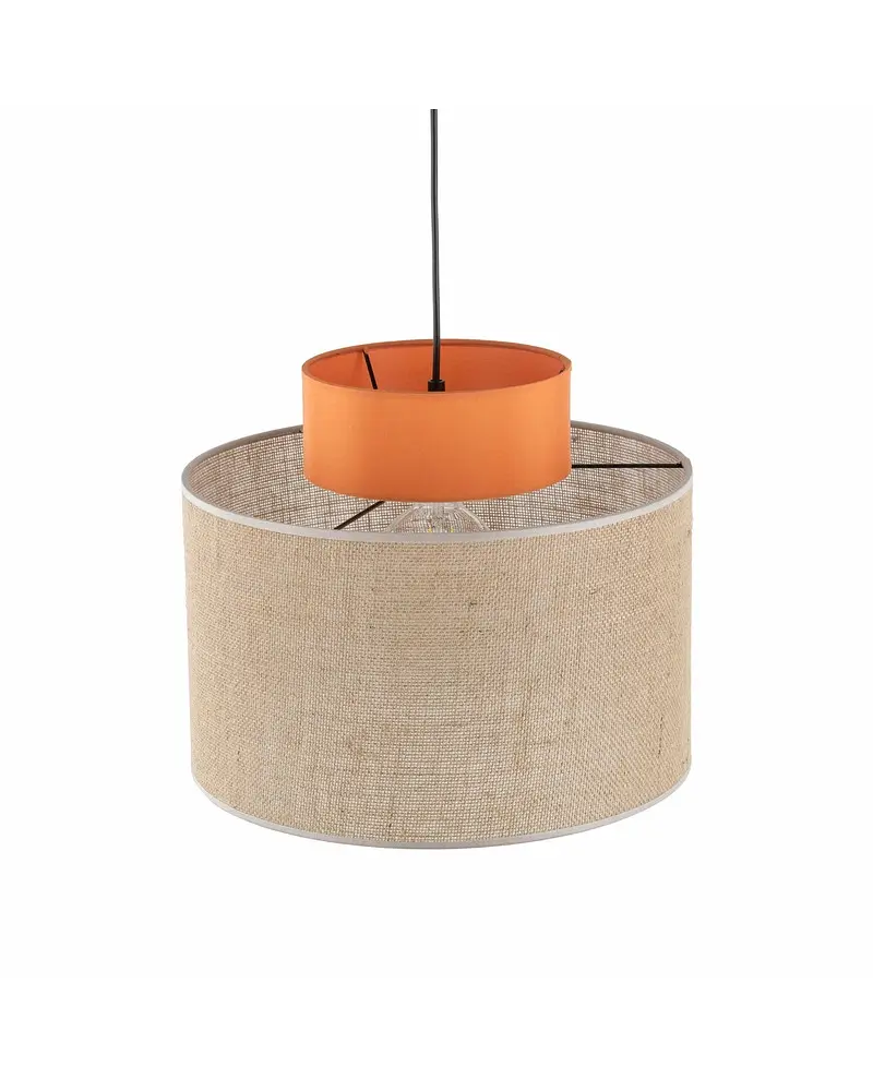 Подвесной светильник, люстра Tk Lighting 3227 Duo Juta E27 1x15W IP20 Бежевый - фото 3