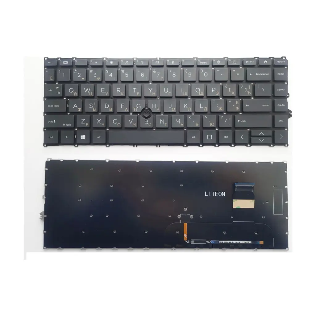 Клавіатура ноутбука HP EliteBook 745 G7/G8, 840 G7/G8 чорна з ТП UA (A46209)