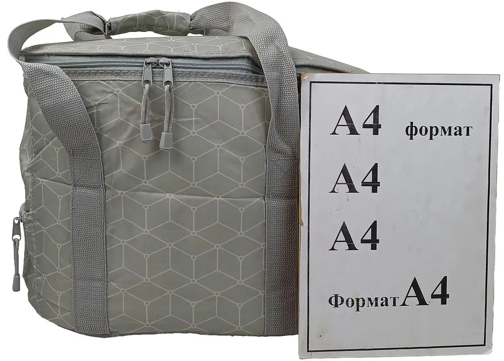Сумка-холодильник Термосумка легка Live in style Об'єм 33 л, розмір 47x27.5x30 см, поліестер, сіра - фото 10