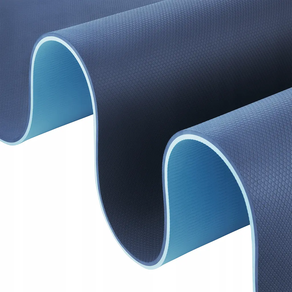 Килимок (мат) спортивний 4FIZJO TPE 180 x 60 x 1 см для йоги та фітнесу Blue/Sky Blue (P-5907739317094) - фото 6