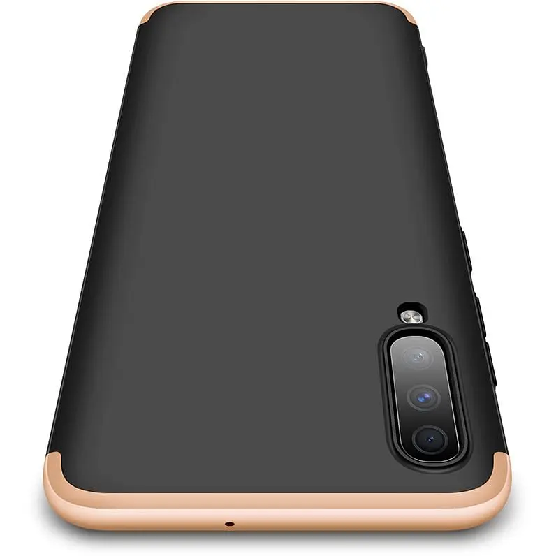 Чохол-накладка GKK 3 in 1 Hard PC Case Samsung Galaxy A70 Gold/Black - фото 2