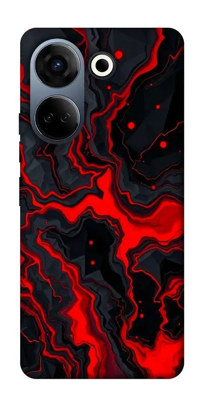 TPU чохол Demsky Black red marble для TECNO Camon 20 Pro (CK7n)