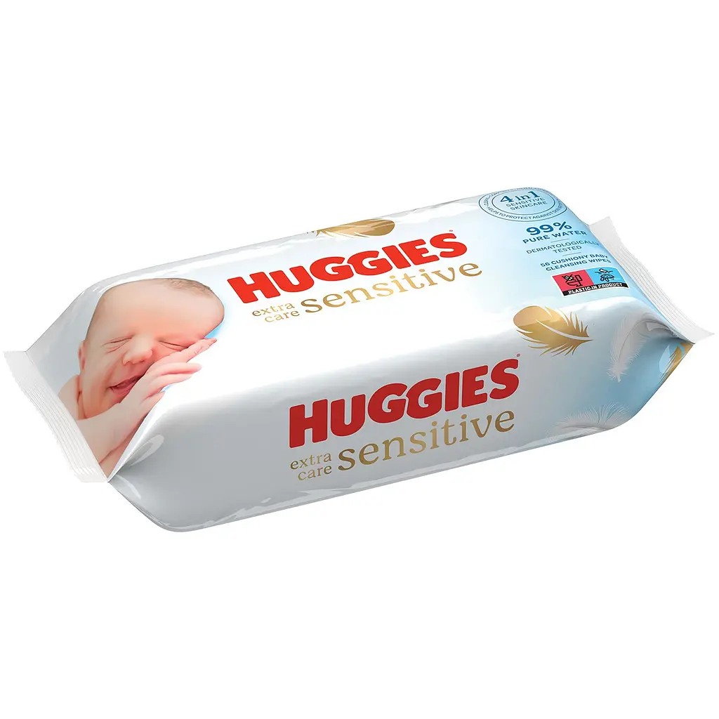 Вологі серветки Huggies Extra Care Sensitive 56 шт. - фото 2
