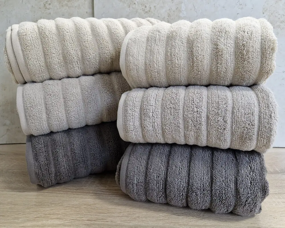 Набір турецьких махрових рушників Cestepe MicroCotton Premium 3 штуки 50x90 + 3 штуки 70х140 Ezgi 1 щільність 600 г/м2 - фото 5