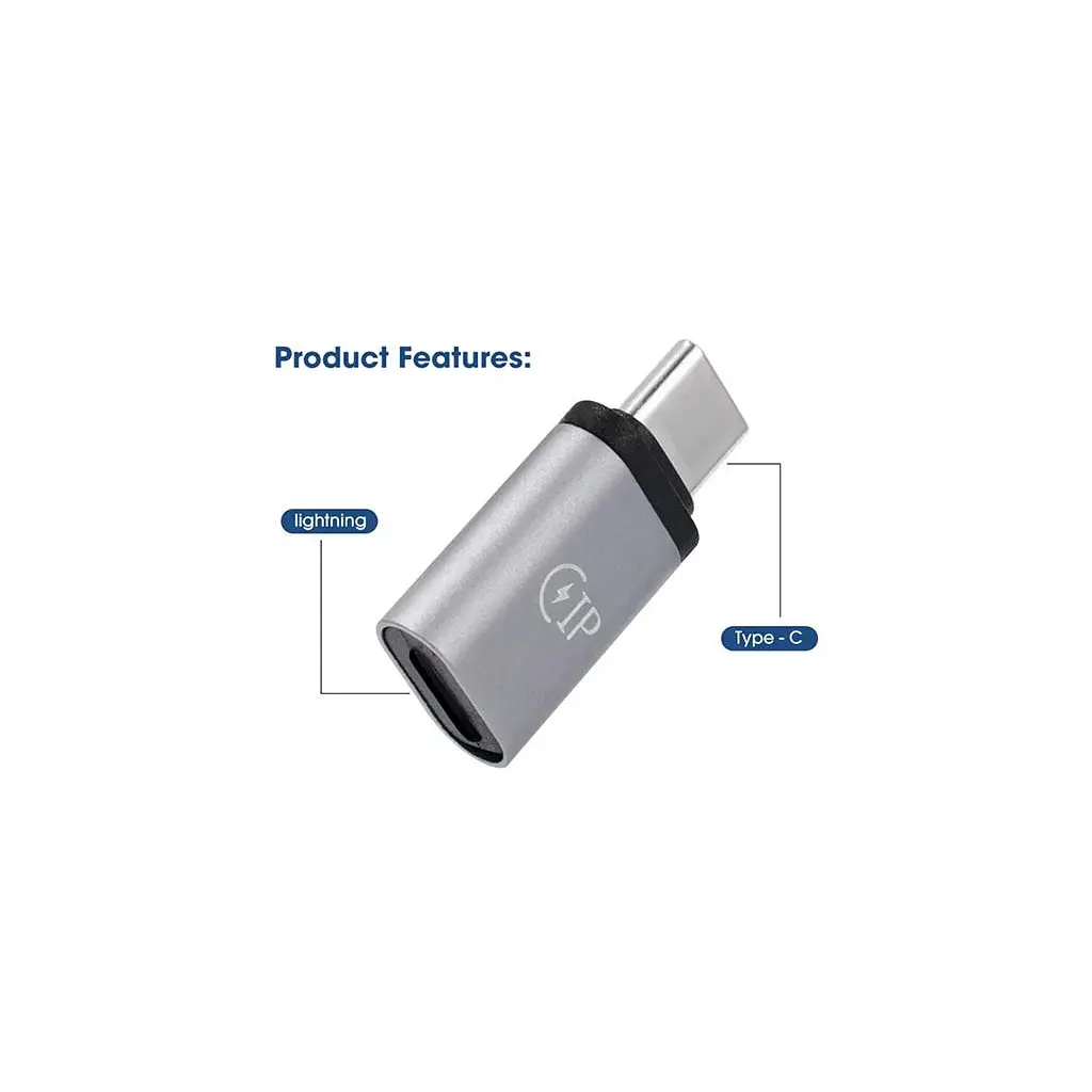 Перехідник Lightning F to USB-C M gray XoKo (XK-AC-027) - фото 3