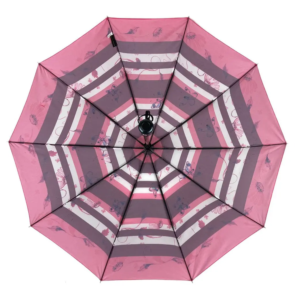 Женский складной зонтик полуавтомат S&L 100 см розовый - фото 3