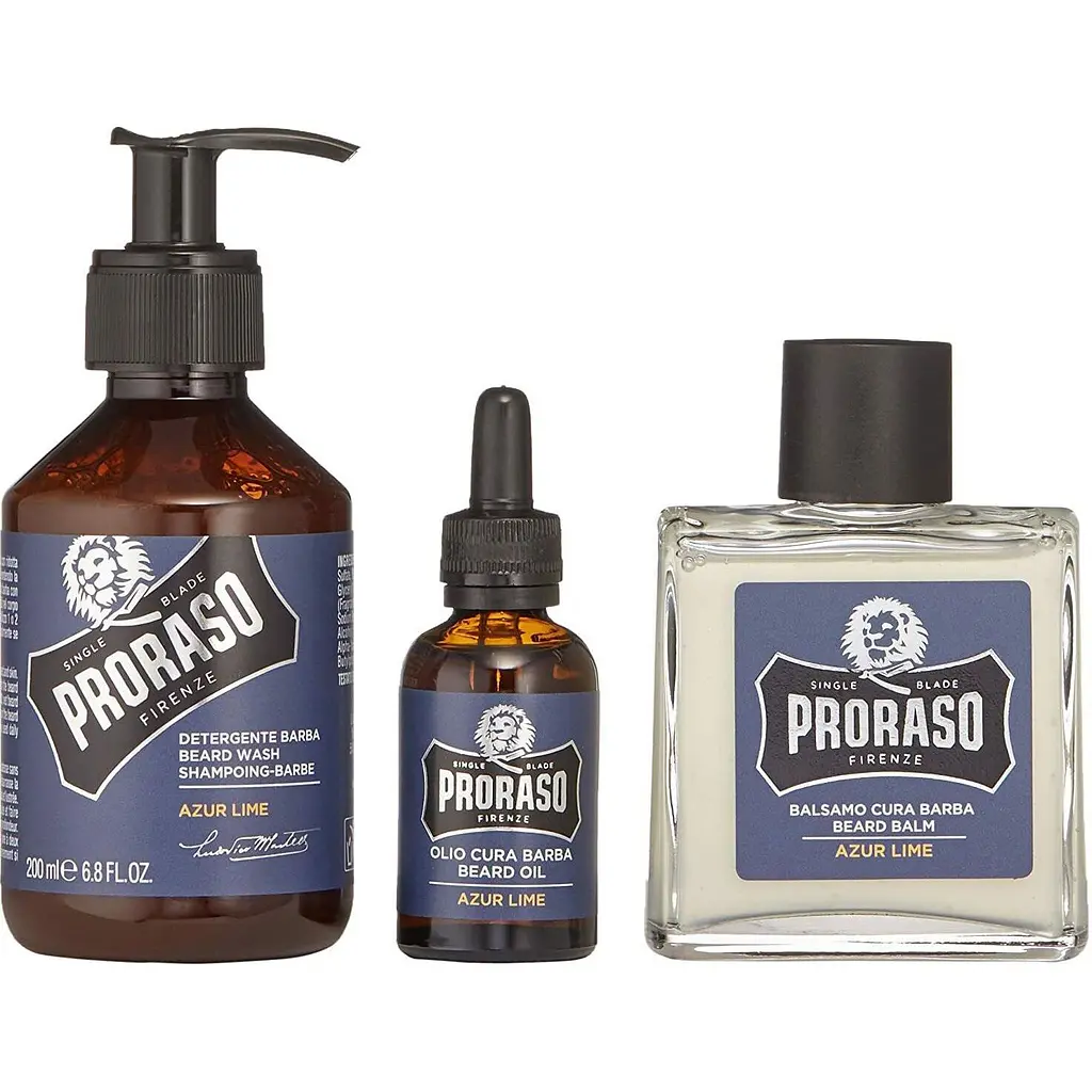 Подарунковий набір для догляду за бородою Proraso Azur Lime в металевій коробці - фото 2