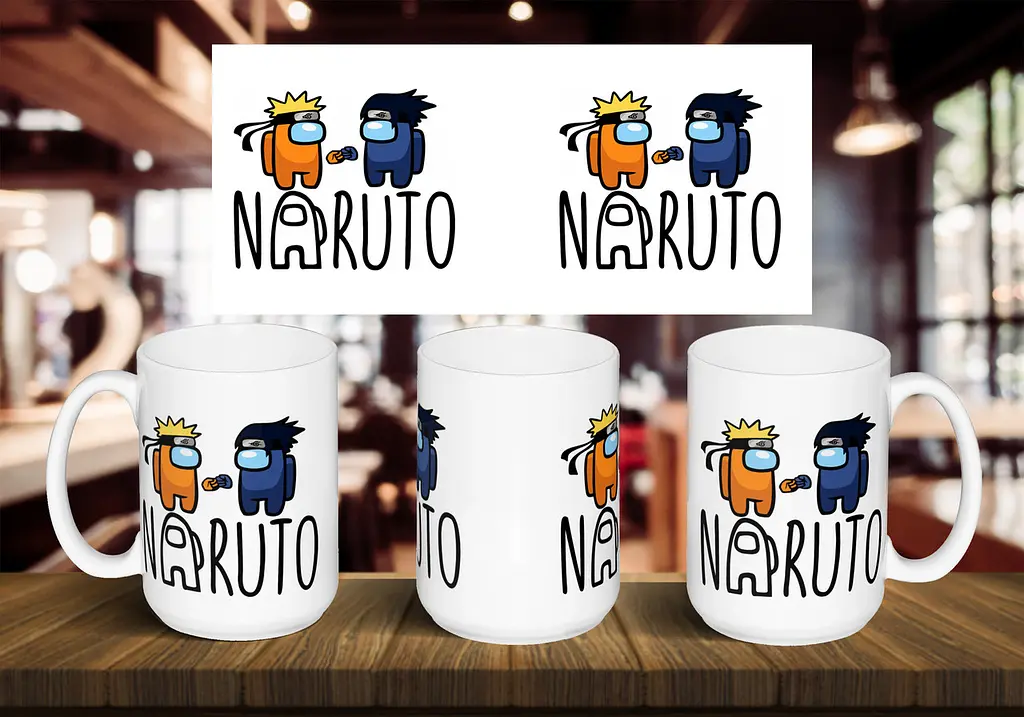 Чашка "Naruto Among Us style" 425 мл Червона