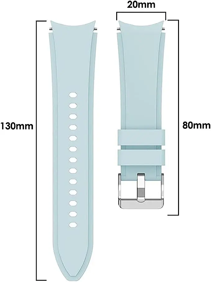 Ремінець силіконовий для смарт-годинника BeWatch Four Samsung Galaxy Watch 4/5/Pro Бірюзовий (0133309) - фото 3