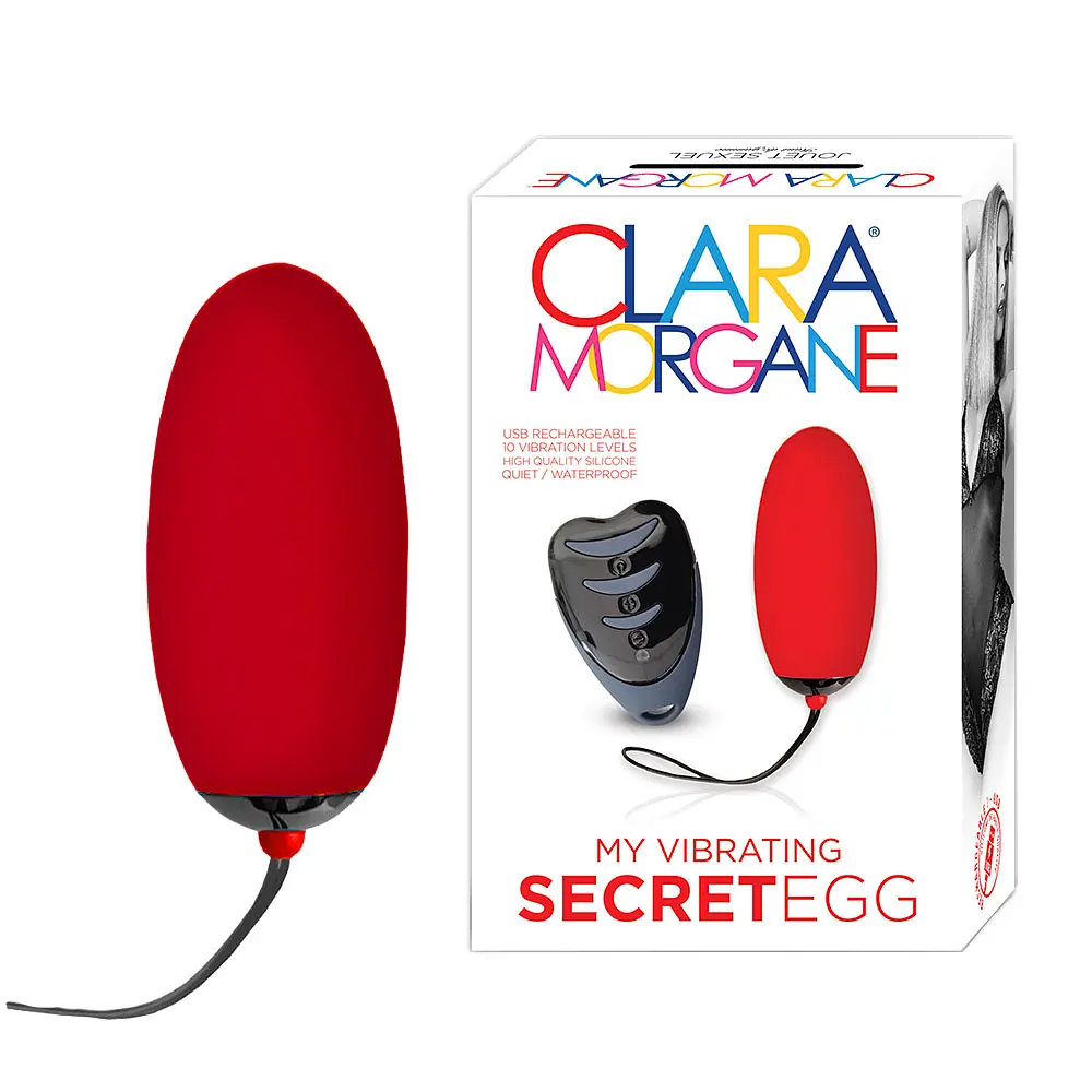 Віброяйце Clara Morgane Pro Secret Egg 7.5 см червоний - фото 3